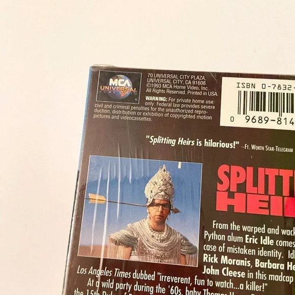 Splitting  Heirs VHS Tape Movie Eric Idle John Cleese Rick Moranis Comedy Film - Picture 3 of 8